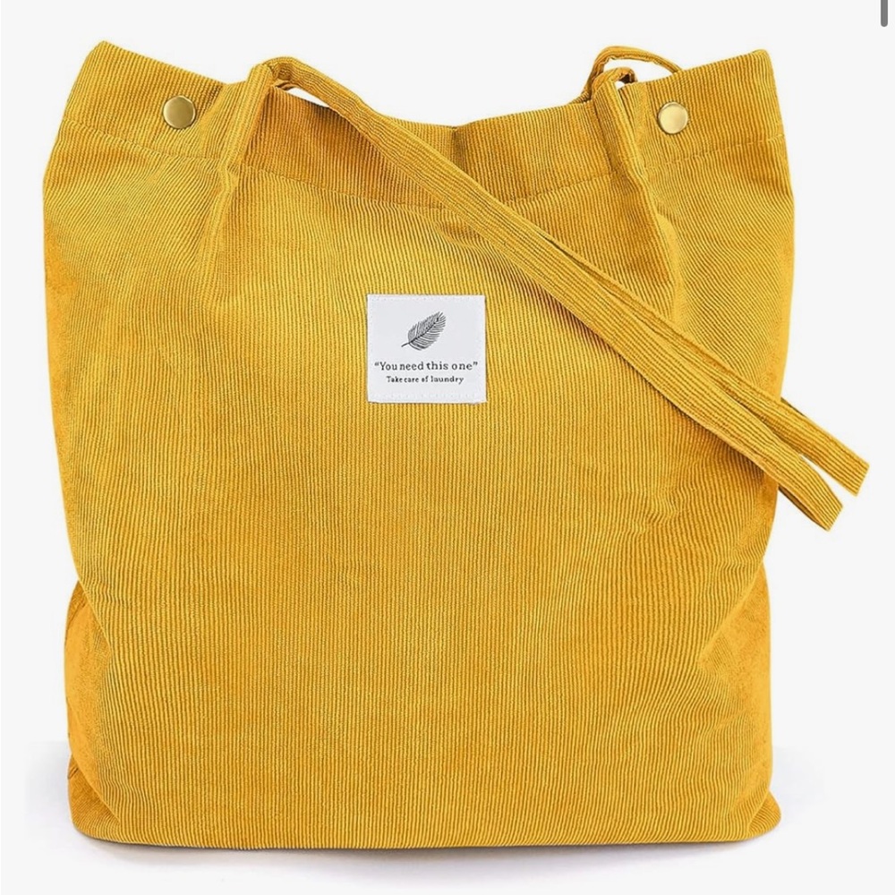 Corduroy Tote Yellow